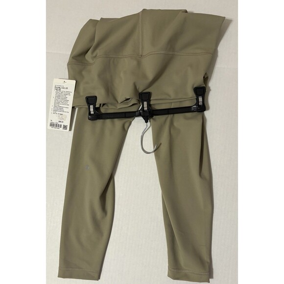 New NWT Lululemon Leggings 14 HR 28 Womens Sheer Oak Wunder Train Tan Khaki - Picture 1 of 1